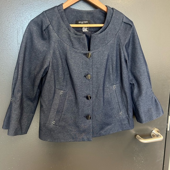 Etcetera sz8 lightweight denim jacket EUC near new - Picture 4 of 14
